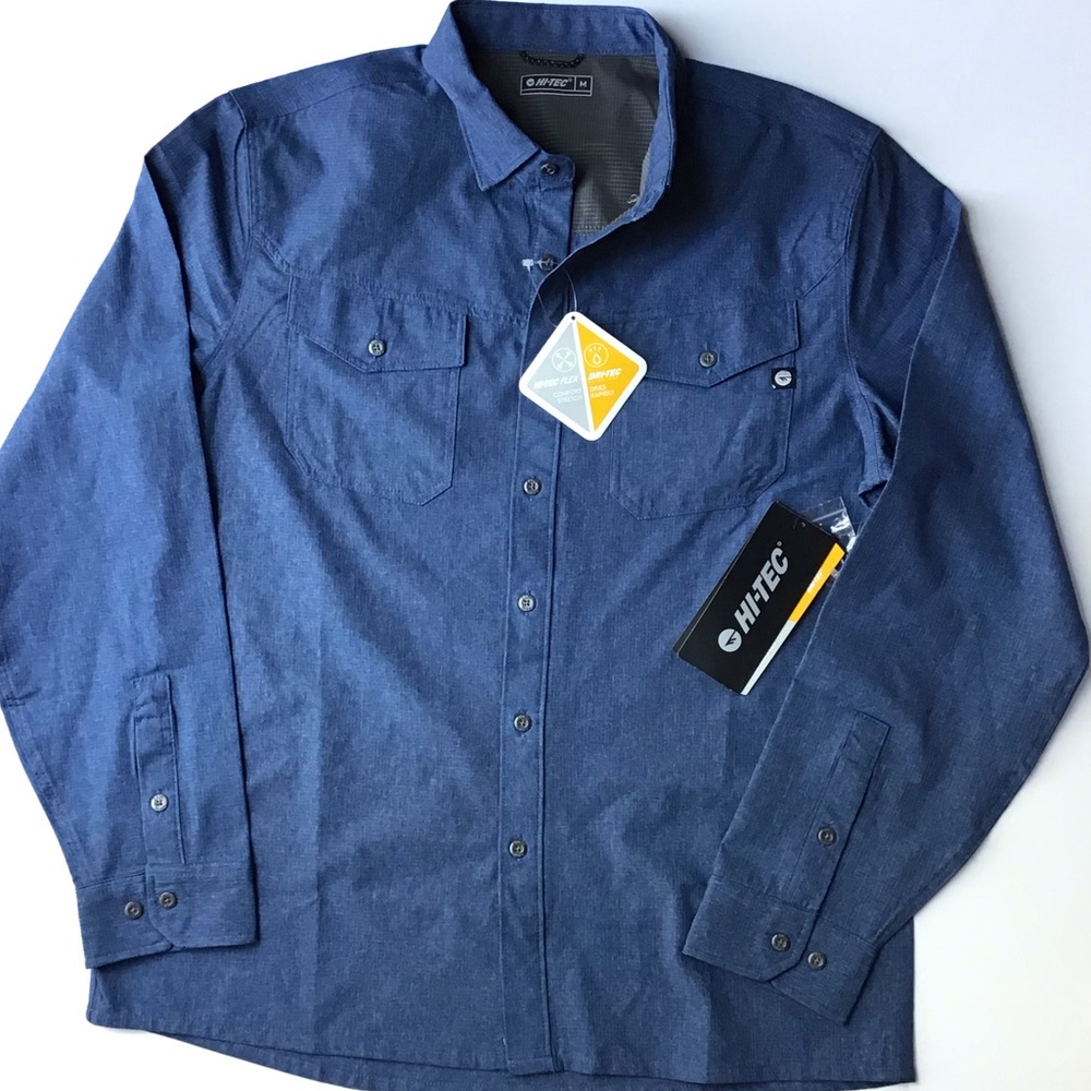 Hi-tec Flex casual wicking rugged button down med